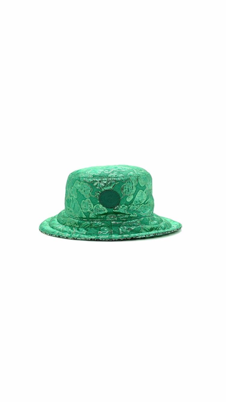 GUCCI
Canvas Lame GG Monogram Reversible
Bucket Hat L Green